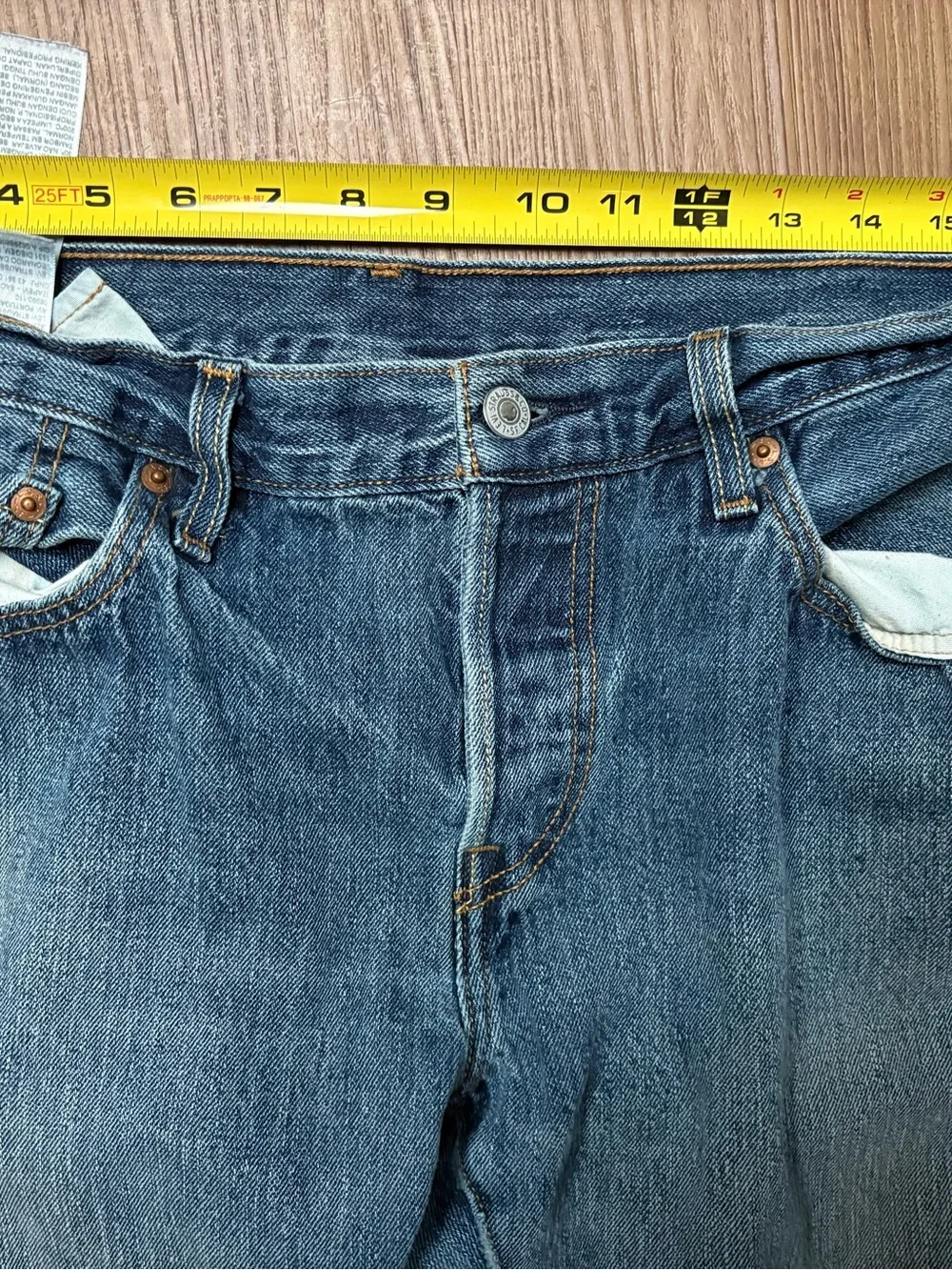 Levis 501 CT Jeans 30x32 Blue Denim Customized Tapered Button Fly Classic